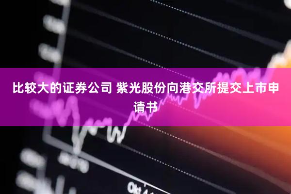 比较大的证券公司 紫光股份向港交所提交上市申请书