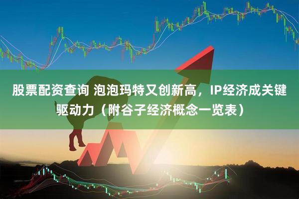 股票配资查询 泡泡玛特又创新高，IP经济成关键驱动力（附谷子经济概念一览表）